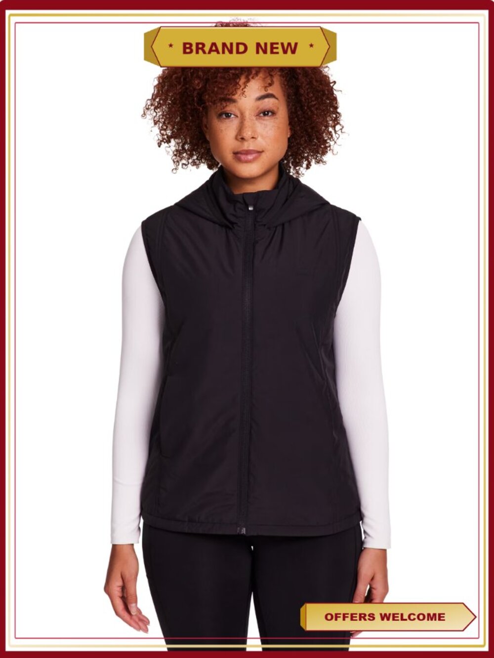 Reebok Signature Packable Vest Lightweight Zip Up